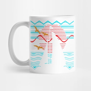 Linear Abstract Sailing Mug